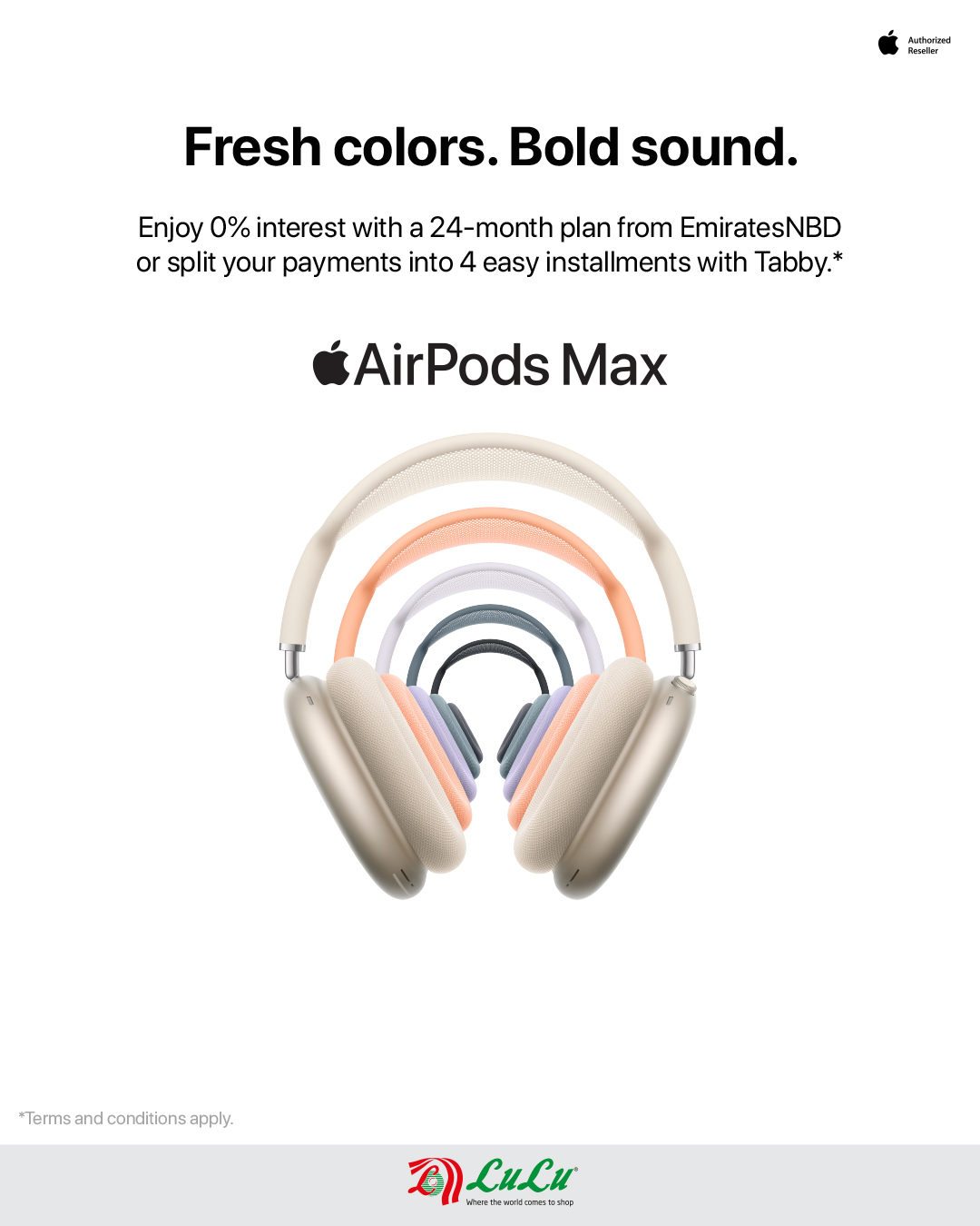 LuLu Hypermarket UAE on X Air Pods Max. Enjoy 0 interest with a 24 month plan from EmiratesNBD or split your payments into 4 easy installments with Tabby. T C apply. Apple AirPods AirPodsMax LuluConne...