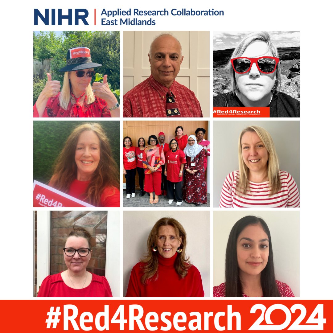 We're red-y to celebrate #Red4Research Day today! 🎉

Our <a href="/ARC_EM/">NIHR ARC East Midlands</a> teams are proudly wearing red to support the amazing research happening worldwide. 🌍

Share your red outfit using #Red4Research, tag us in and let’s raise awareness together! ❤️

<a href="/kamleshkhunti/">Prof Kamlesh Khunti</a>