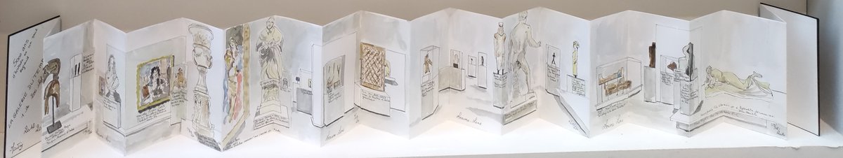 MuserAvec's tweet image. Une immense fierté d'avoir mes carnets de croquis installés dans la Galerie du Temps du @MuseeLouvreLens Pendant deux mois, croquis pour l'immortaliser  (fermeture le 22 septembre jusqu'au 4 Décembre pour renouvellement d'une grande partie des œuvres)