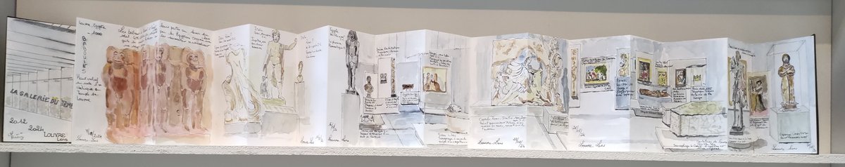 MuserAvec's tweet image. Une immense fierté d'avoir mes carnets de croquis installés dans la Galerie du Temps du @MuseeLouvreLens Pendant deux mois, croquis pour l'immortaliser  (fermeture le 22 septembre jusqu'au 4 Décembre pour renouvellement d'une grande partie des œuvres)
