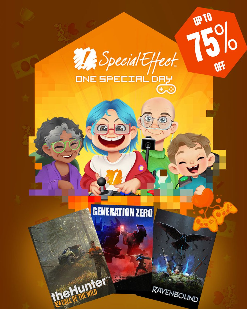 Avalanche Studios Group (@avalanchesweden) on Twitter photo We’re so excited to be part of the <a href="/SpecialEffect/">SpecialEffect</a> “One Special Day” Steam sale. ⭐
With up to 75% off our games and DLCs, and a portion of the profits going to a great cause, this is a great time to pick up something from your wishlist!
Check it out 👉 store.steampowered.com/sale/onespecia… We’re so excited to be part of the <a href="/SpecialEffect/">SpecialEffect</a> “One Special Day” Steam sale. ⭐
With up to 75% off our games and DLCs, and a portion of the profits going to a great cause, this is a great time to pick up something from your wishlist!
Check it out 👉 store.steampowered.com/sale/onespecia…