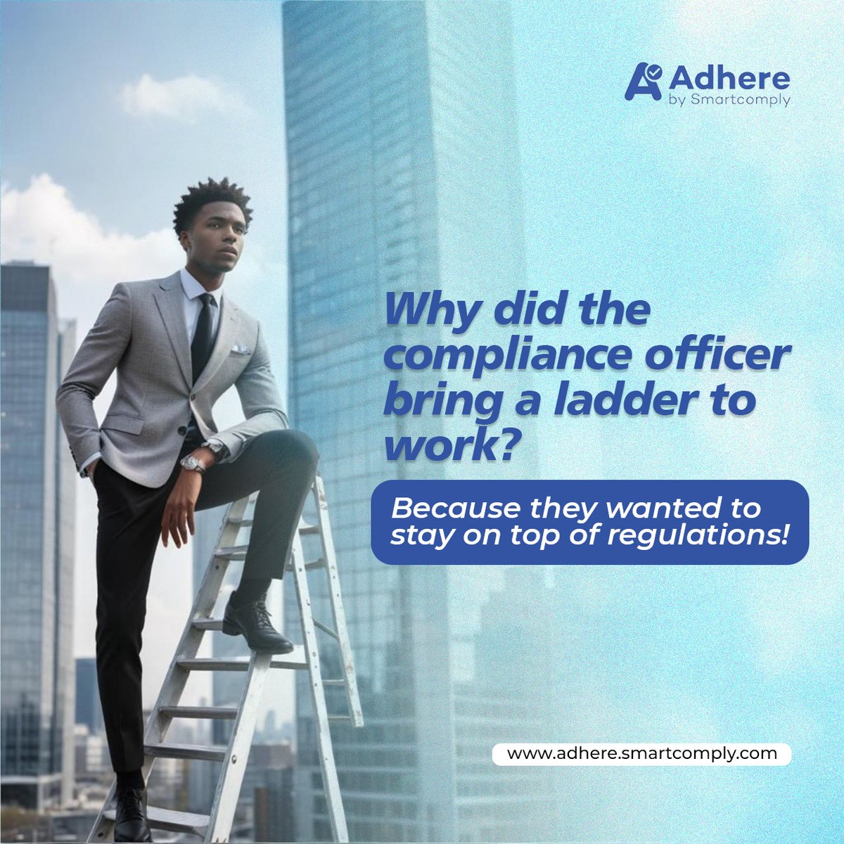 adherebysc's tweet image. Staying compliant isn’t just important, it’s essential! Keep climbing towards ethical business practices every day. 🛡️✨

#ComplianceHumor #StayCompliant #EthicsFirst #FridayFun