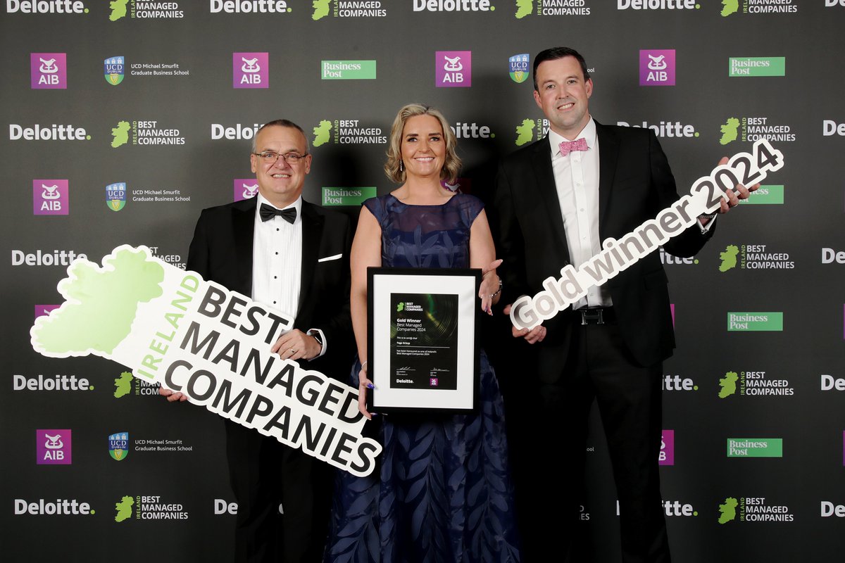 A great company night out last night at the Deloitte Best Managed Companies Awards in Dublin. We're thrilled to have been announced as a "Gold Winners" for 2024.
#Bestmanaged #TogaFamily