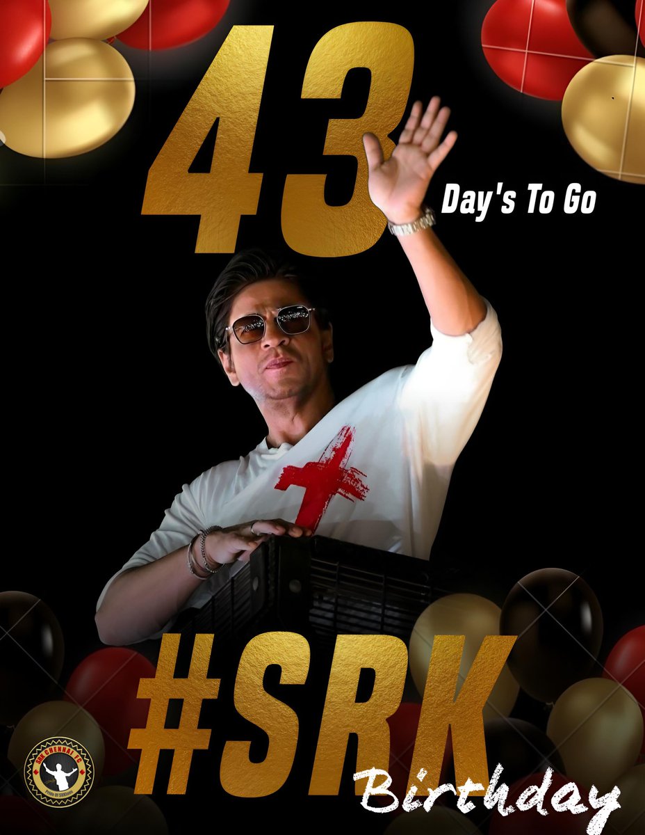 SRKCHENNAIFC's tweet photo. Can these 43 days pass quickly 😭🤔

#ShahRukhKhan𓀠 @iamsrk 

#43DaysToSRKDay 
#43DaysForSRKDay https://t.co/2dzsCaJwUO