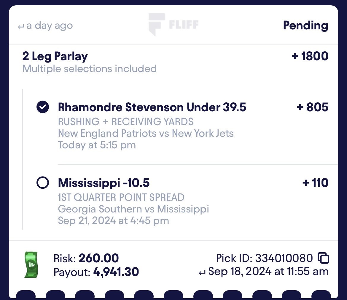 Alex Monahan (@alexmonahan100) on Twitter photo Bezos 🔋🔋
Honestly fuck it. $500 to somebody who retweets & follows, drop your PayPal 👇
Stevenson cashes out BIG:
1) $485 -> $4,971.25, under 39.5 ✅
2) $500 -> $3,200, under 49.5 ✅
3) $500 -> $2,075, under 59.5 ✅
4) $260 -> $4,941.30, we wait 🧘♂️
<a href="/OddsJam/">OddsJam.com</a> thank you 😭🙏 Bezos 🔋🔋
Honestly fuck it. $500 to somebody who retweets & follows, drop your PayPal 👇
Stevenson cashes out BIG:
1) $485 -> $4,971.25, under 39.5 ✅
2) $500 -> $3,200, under 49.5 ✅
3) $500 -> $2,075, under 59.5 ✅
4) $260 -> $4,941.30, we wait 🧘♂️
<a href="/OddsJam/">OddsJam.com</a> thank you 😭🙏