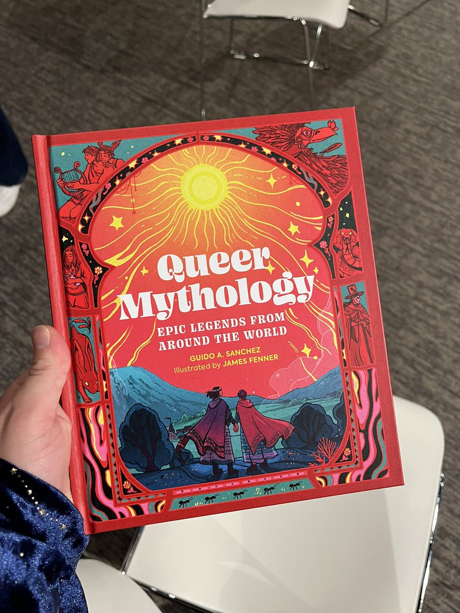 Got to see Queer Mythology in person tonight at Barnes &amp; Noble. 😭 So proud of how this turned out. <a href="/Guido_A_Sanchez/">@guido_a_sanchez is now on Bsky.app</a> did such an amazing job writing &amp; creating this book

I did many illustrations for it! It technically releases on October 1st, so keep an eye out for it! ❤️