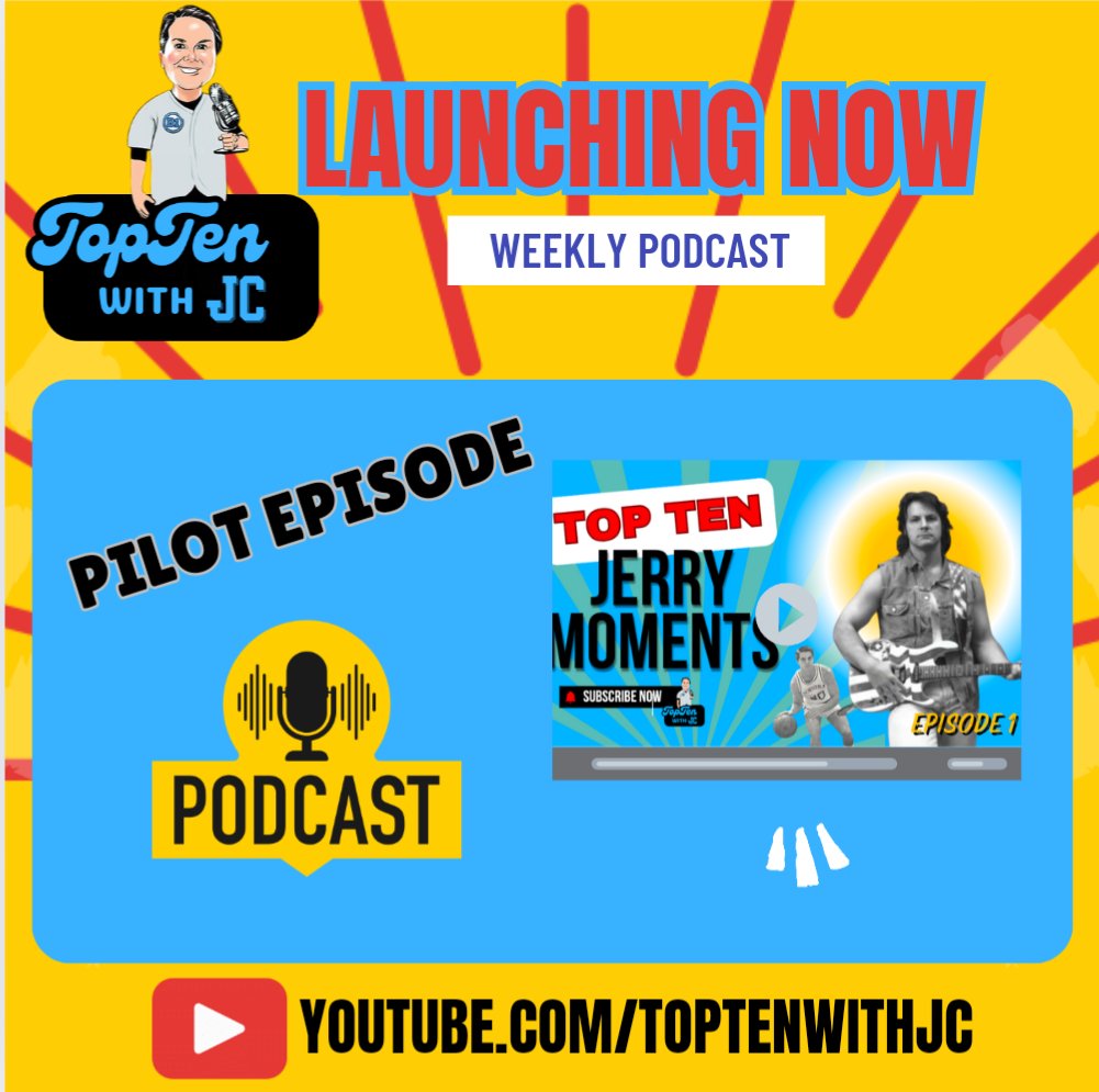 TopTenwithJC's tweet image. 🎙️America, it’s official – everyone needs a podcast! And now, so does JC. 🎉 Join your host JC as he kicks off the pilot episode of  "Top 10 with JC", where he dives into top 10 lists on everything from sports legends to pop culture icons! 
 Youtube.com/TopTenWithJC