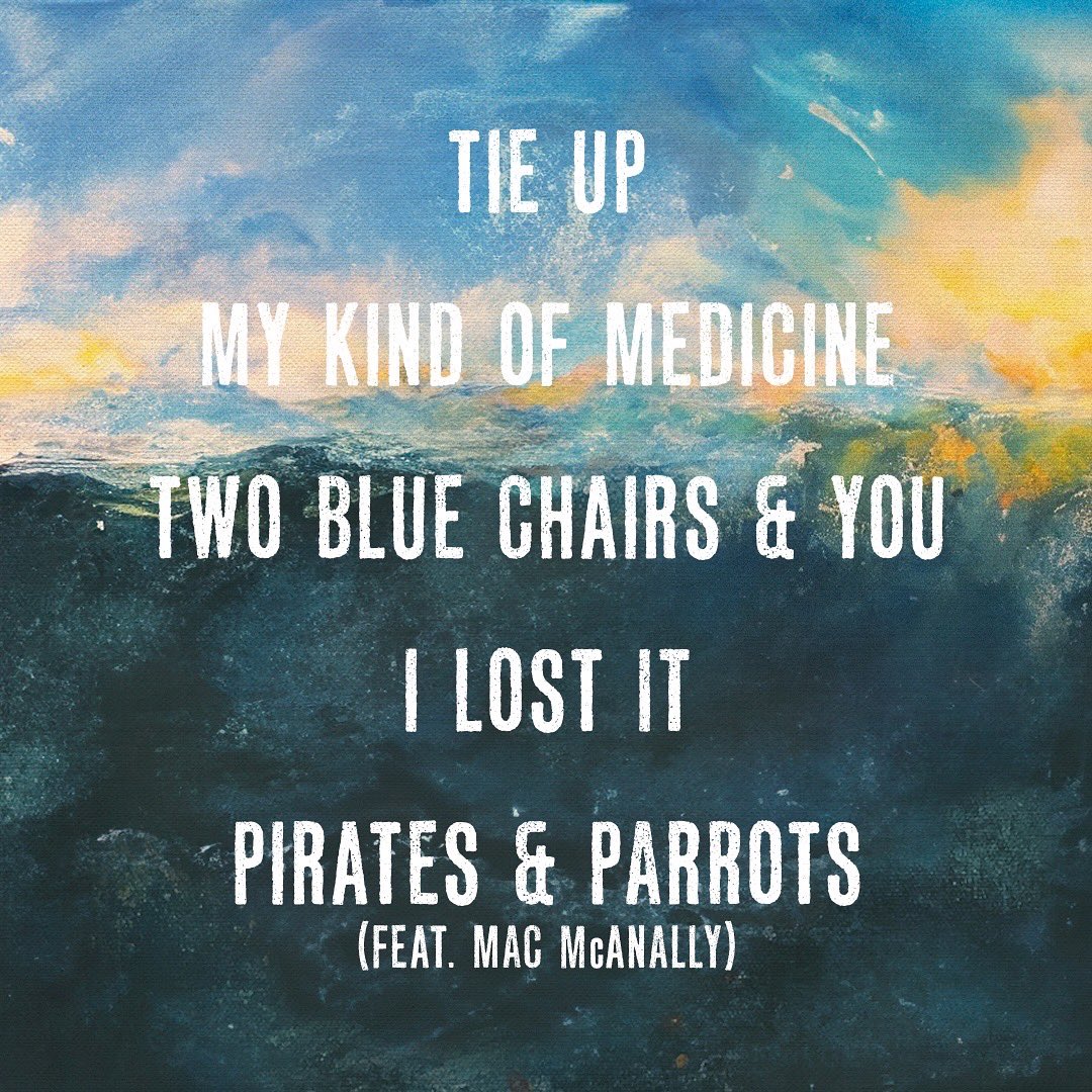 zacbrownband's tweet photo. #NoWakeZone EP out now! What’s your favorite track? 🏝️

1. Tie Up
2. My Kind of Medicine
3. Two Blue Chairs &amp; You
4. I Lost It
5. Pirates &amp; Parrots (feat. @macmcanally) 

https://t.co/fTX0RLcFSY https://t.co/pMrJOqqi8p