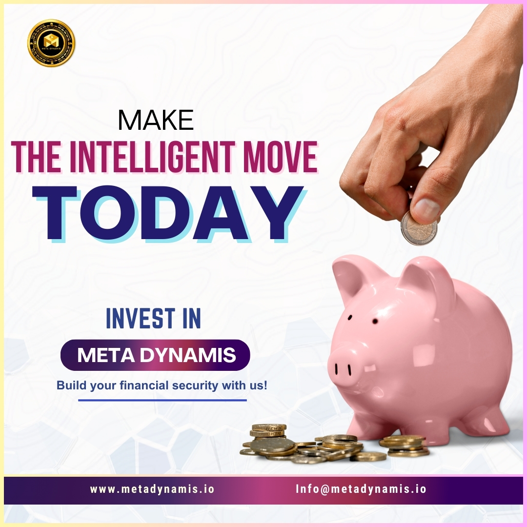 metadynamis's tweet image. Secure your financial future by investing in Meta Dynamis. With expert strategies and cutting-edge insights, we help you build lasting financial security. Start your journey toward smarter investments today!
metadynamis.io
#InvestSmart  #FinancialFreedom  #MetaDynamis