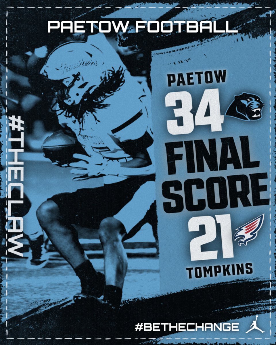 PaetowFootball's tweet photo. Great team win! Led by Terrance Johnson 21 carries 320 yards and 3 TDs!

#BeTheChange #TheClaw https://t.co/fQvzJiPJfO