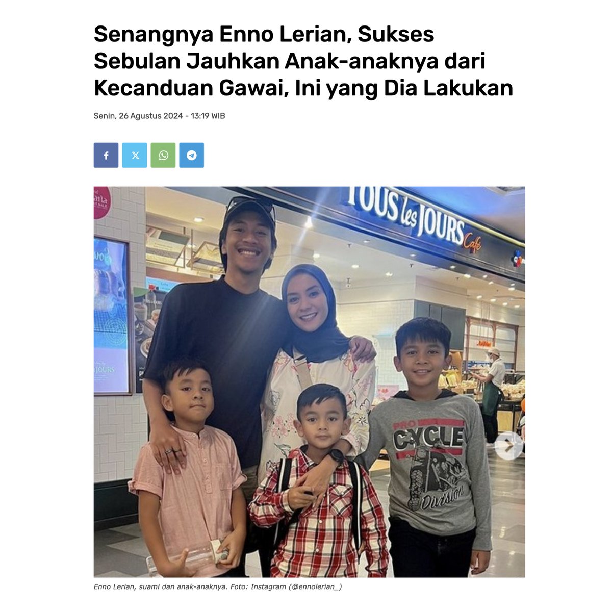 Alhamdulillah sudah bagus, tapi masalahnya bukan soal menjauhkan... anak menggunakannya untuk apa?

yang sudah pake prinsip 3D dan ikut Ihsan"lerian" pasti paham

---------------------------------------------------------

Sumber : beritasatu.com/network/wartab…