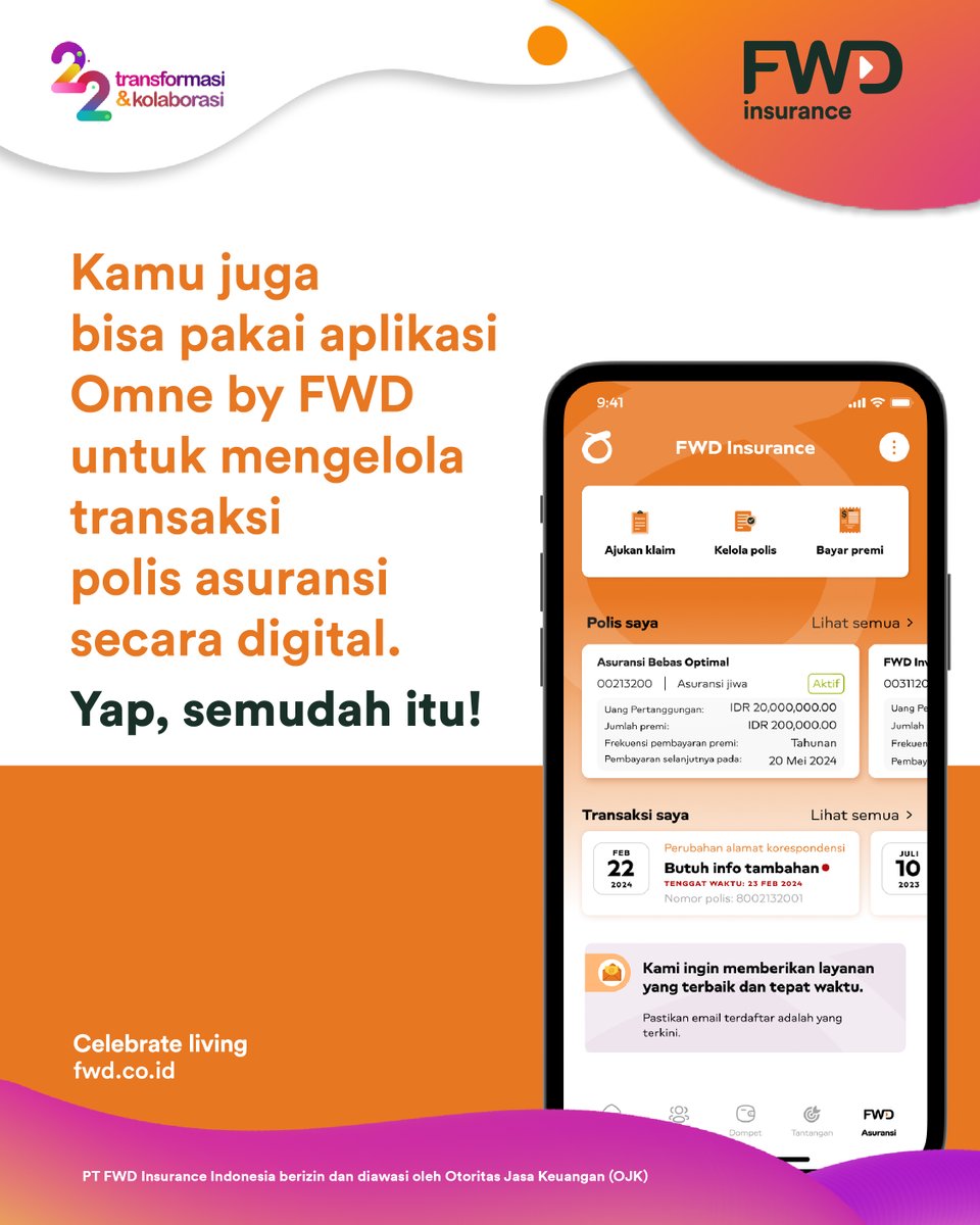 fwd_id's tweet photo. Cara mudah buat kamu yang kepo sama FWD Insurance nih! Slide 3 paling simple!

Info selengkapnya bisa cek di https://t.co/fQqpabunjb ya!

#FWDCelebrateLiving #FWDTimeToPlay #FWDInsurance #Transformasidankolaborasi #Pahamidanmilikiasuransi https://t.co/ZHvh9iSf8d