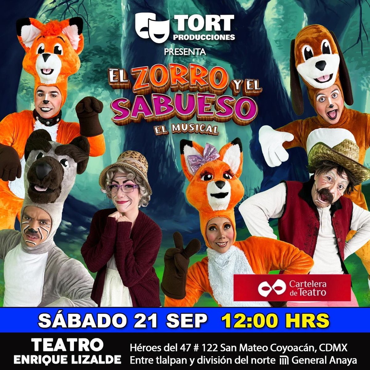 TortProduccion's tweet photo. A

Adquiere tus boletos con descuento 

EL ZORRO Y EL SABUESO 
Sábado 21 Sep 12:00 hrs 👇
https://t.co/ywA65GVMPF

LA LIEBRE Y LA TORTUGA 
Sábado 21 Sep 2:00 pm 👇
https://t.co/Kd5hiMuZun

@SOGEM_Oficial 
@elteatrocdmx https://t.co/tRkbguOmgJ