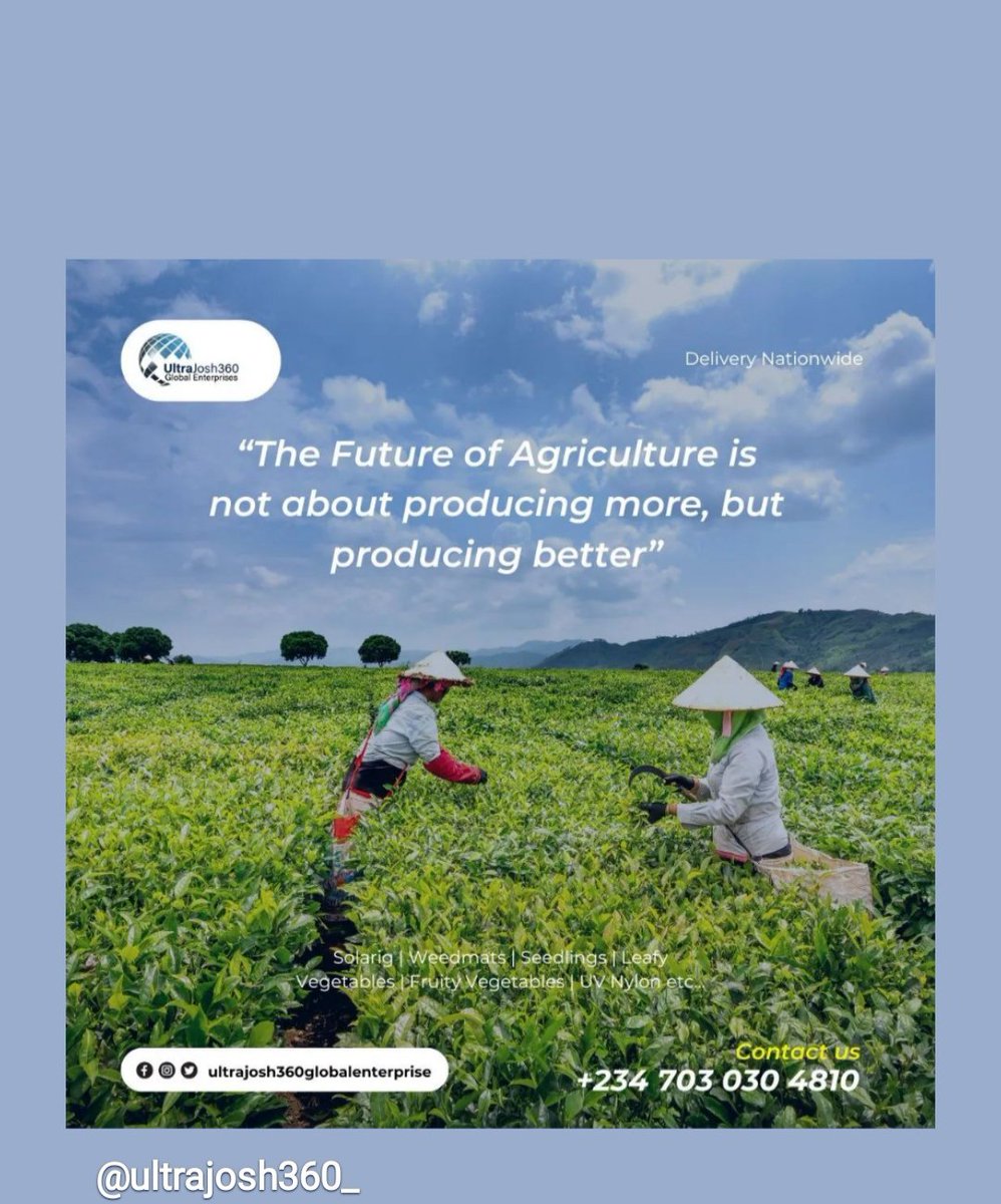 Ultrajosh360's tweet photo. Agriculture, the most important profession.
Let's do business together 
#zerohunger 
#agricbusiness 
#FarmerJosh your #ultrajosh360 https://t.co/c18fLyGqca