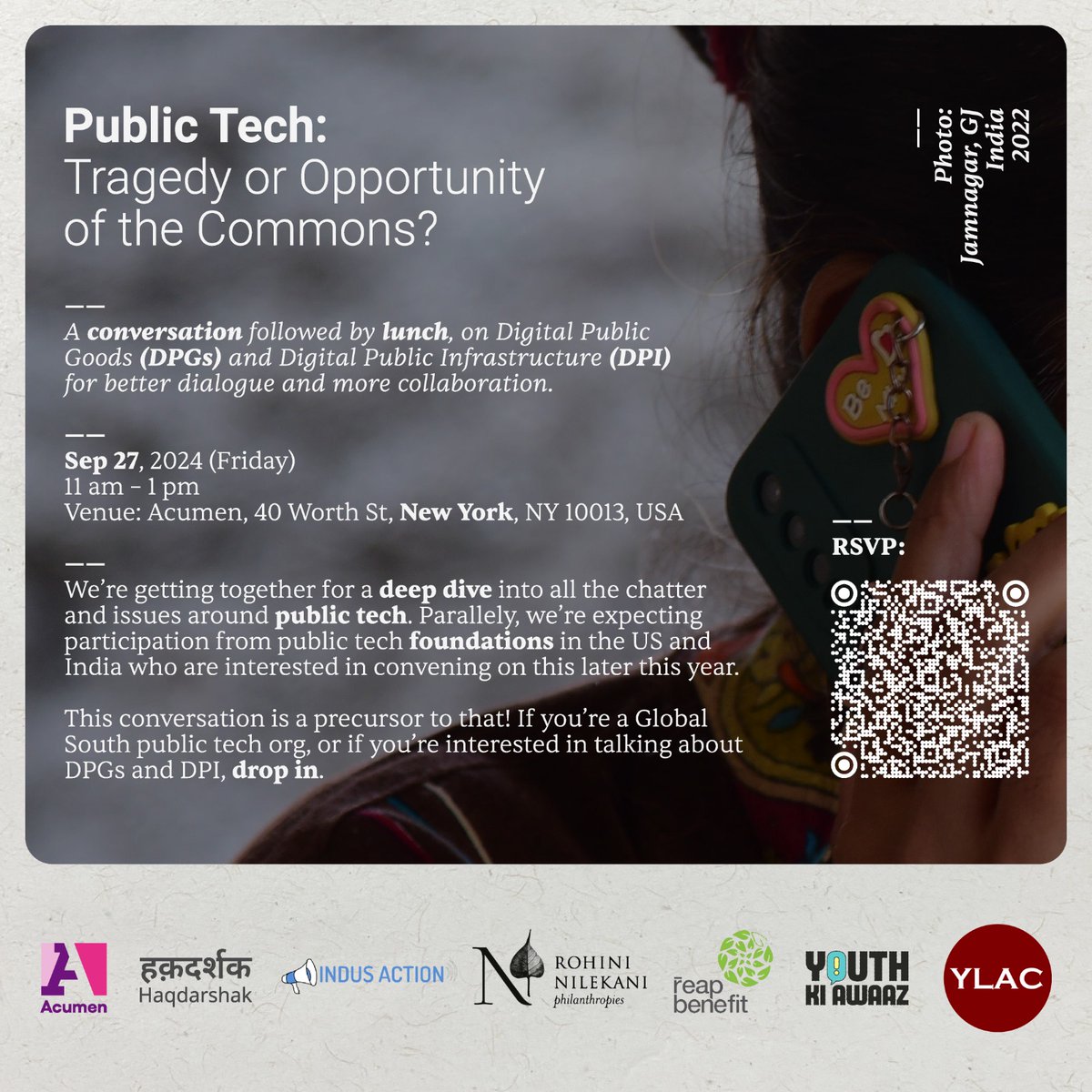 Rohit Kumar (@rohitkr_rk) on Twitter photo Public Tech meets Active Citizenship in New York!
Thrilled to announce this powerful collaboration between <a href="/ylacofficial/">YLAC</a>, <a href="/haqdarshak/">Haqdarshak</a>, <a href="/YouthKiAwaaz/">Youth Ki Awaaz</a>, <a href="/IndusAction/">Indus Action</a>, <a href="/ReapBenefit/">Reap Benefit</a>, <a href="/RNP_Foundation/">Rohini Nilekani Philanthropies</a>, <a href="/C4EC_Foundation/">Centre for Exponential Change</a>, and <a href="/Acumen/">Acumen</a> as we engage in an essential dialogue during the Public Tech meets Active Citizenship in New York!
Thrilled to announce this powerful collaboration between <a href="/ylacofficial/">YLAC</a>, <a href="/haqdarshak/">Haqdarshak</a>, <a href="/YouthKiAwaaz/">Youth Ki Awaaz</a>, <a href="/IndusAction/">Indus Action</a>, <a href="/ReapBenefit/">Reap Benefit</a>, <a href="/RNP_Foundation/">Rohini Nilekani Philanthropies</a>, <a href="/C4EC_Foundation/">Centre for Exponential Change</a>, and <a href="/Acumen/">Acumen</a> as we engage in an essential dialogue during the