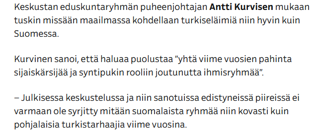 Je suis turkistarhaaja.

Nämä nykyaikamme pahimmat kärsijät.