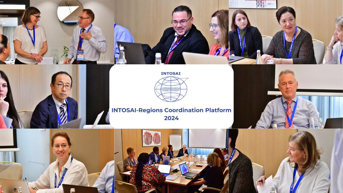 INTOSAIJournal's tweet photo. The INTOSAI Regional Coordination Platform cont. w/ discussions on INTOSAI #Capacitydevelopment #OperationalPlan outcome indicators. Reps from @PASAI_HQ @CAROSAI1988 #EUROSAI #ARABOSAI #AFROSAI @AFROSAIE #CREFIAF #ASOSAI @OLACEFS_oficial gathered to share regional perspectives. https://t.co/HnS1I3NL4A