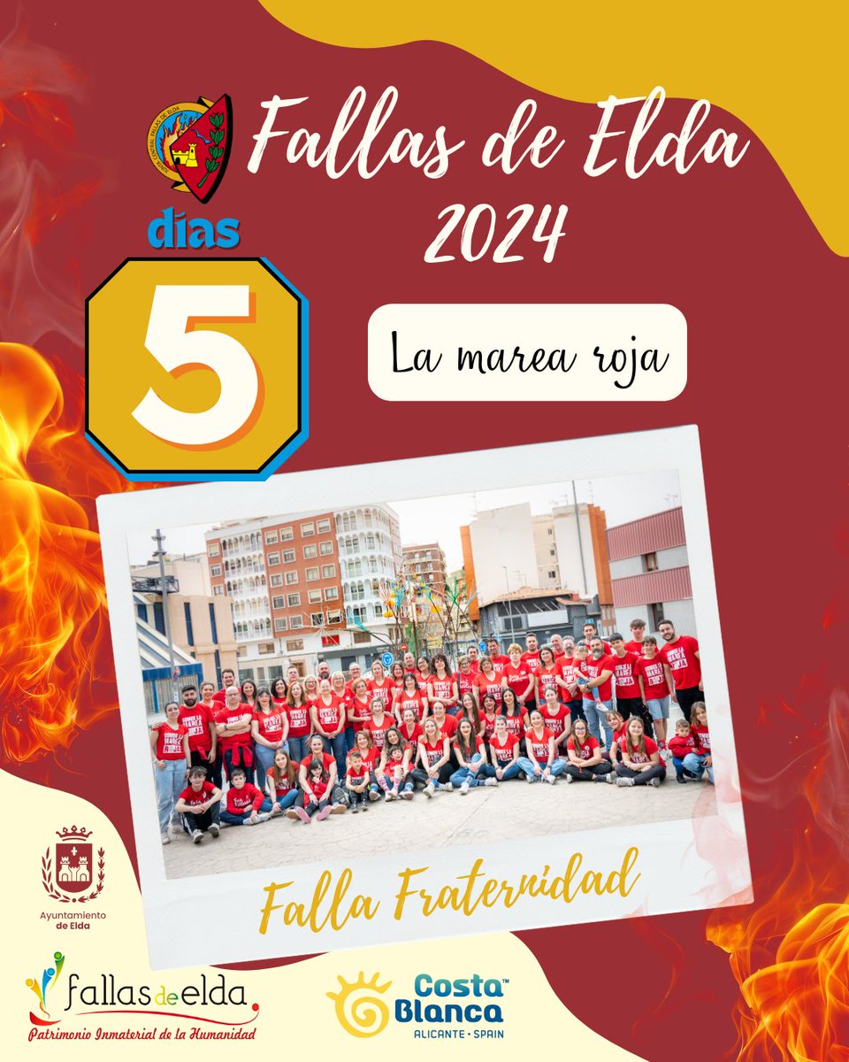 🔥 ¡5 días para las Fallas! 🔥

FF planta en C/Navarra esq. C/Vicente Blasco Ibañez.

#JuntaCentralFallasElda #FallasElda #EldaenFallas #elda #madeinelda #JuntsMolemMés #FallesUNESCO #SomPatrimoni #fallas #fiestadelfuego #alicante #valencia #comunidadvalenciana #fallascv