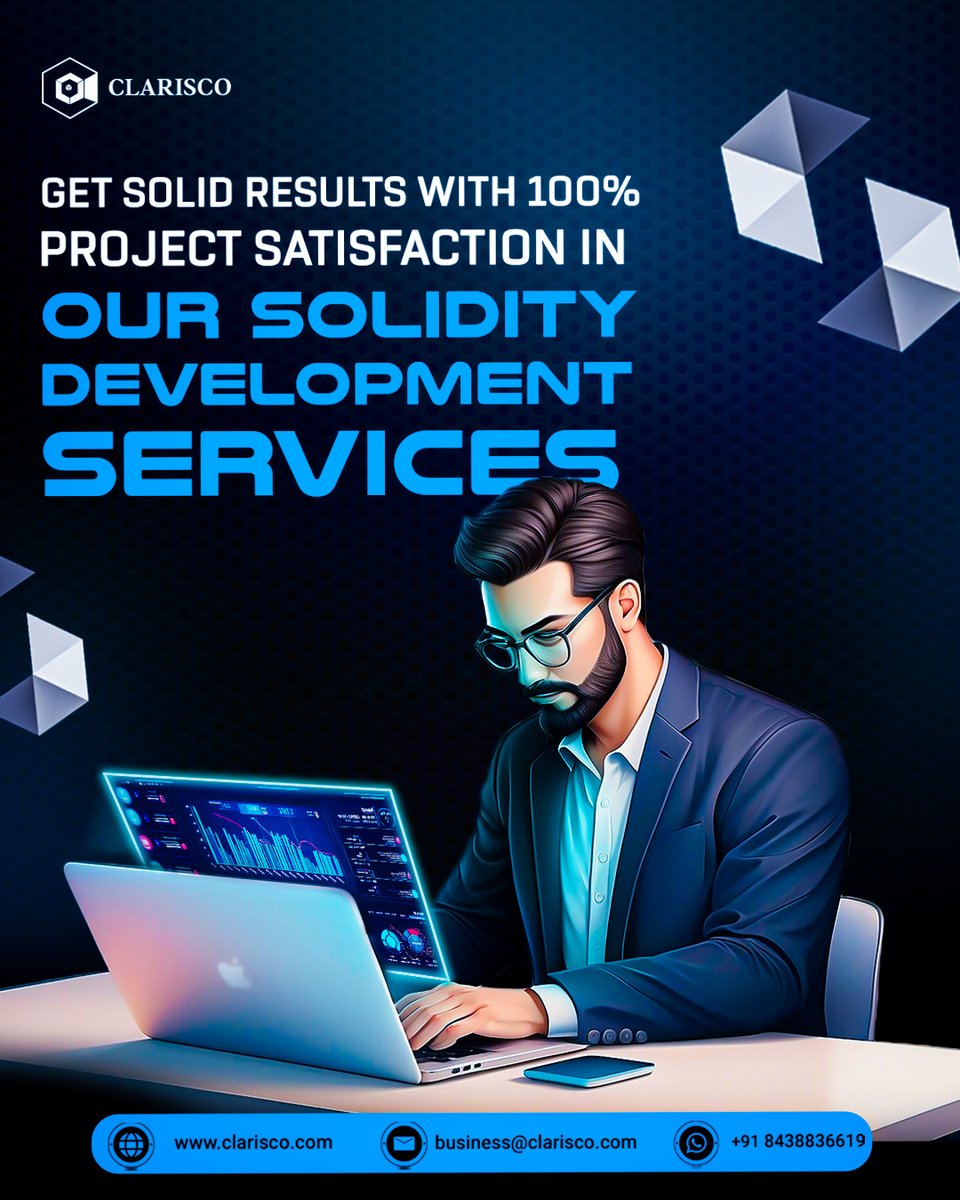 ClariscoSol's tweet image. Are you planning to build DApp, Smart Contracts, or any Blockchain-based Platforms?
We offer advanced 'Solidity Development Services' to deliver high-performance solutions.
bit.ly/3BbN0CM
#clarisco #SolidityDevelopment #SmartContracts #SolidityProgramming #Solidity
