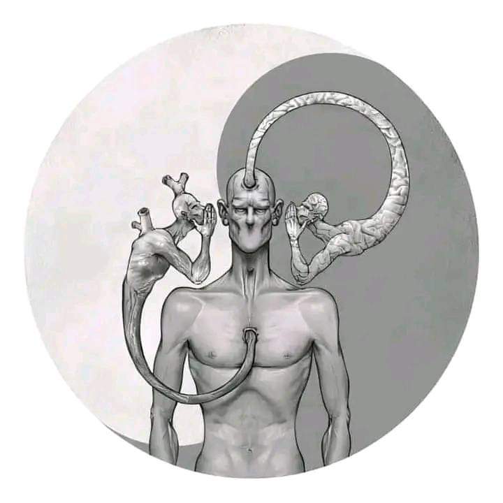 JaqShaq's tweet image. This is a perfect description of the eternal AND internal struggle.#yinandyang #logicvsemotion #MentalHealthMatters