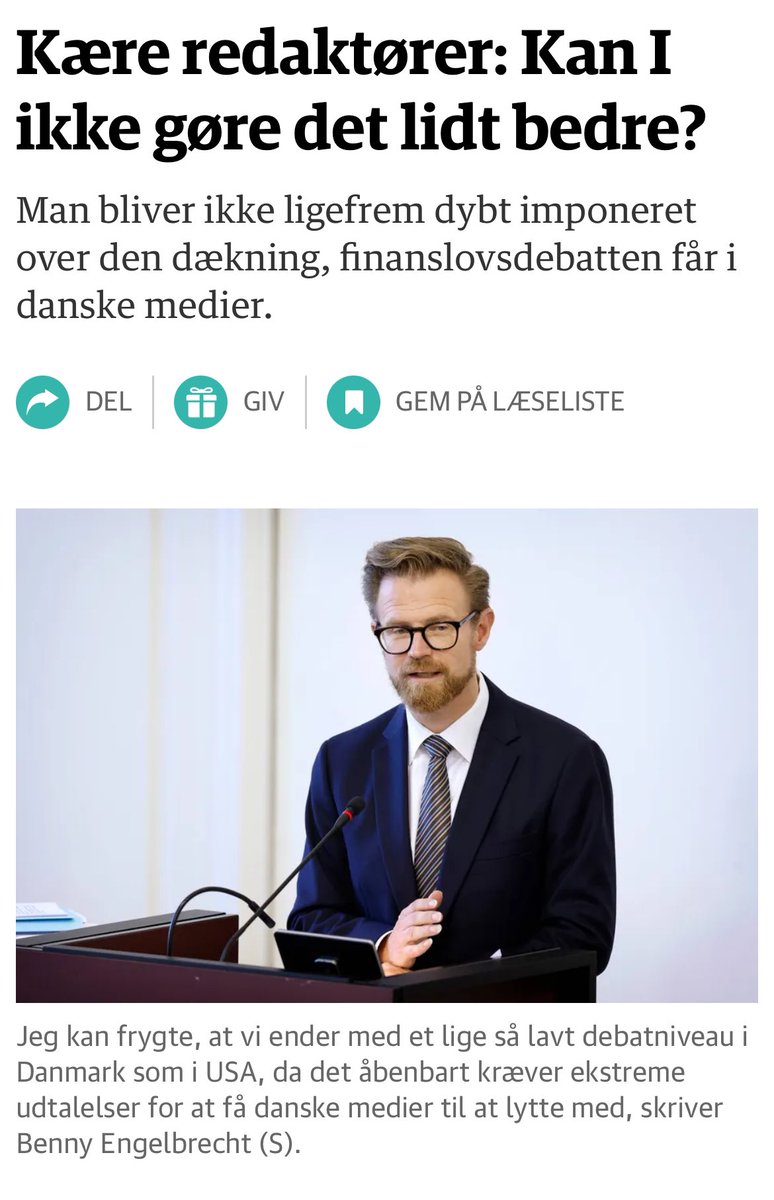BennyEngelbrech's tweet photo. Den eneste der dækkede årets finanslovsdebat i Folketinget var @yoonse81 fra NB Økonomi. Er det virkelig så uinteressant hvordan staten vil fordele 940,3 mia kroner?
Kan det ikke gøres lidt bedre danske medier?
Læs mit indlæg i @jyllandsposten:
https://t.co/ytuPA3fTM8 #dkpol https://t.co/RVXMV6EuCo