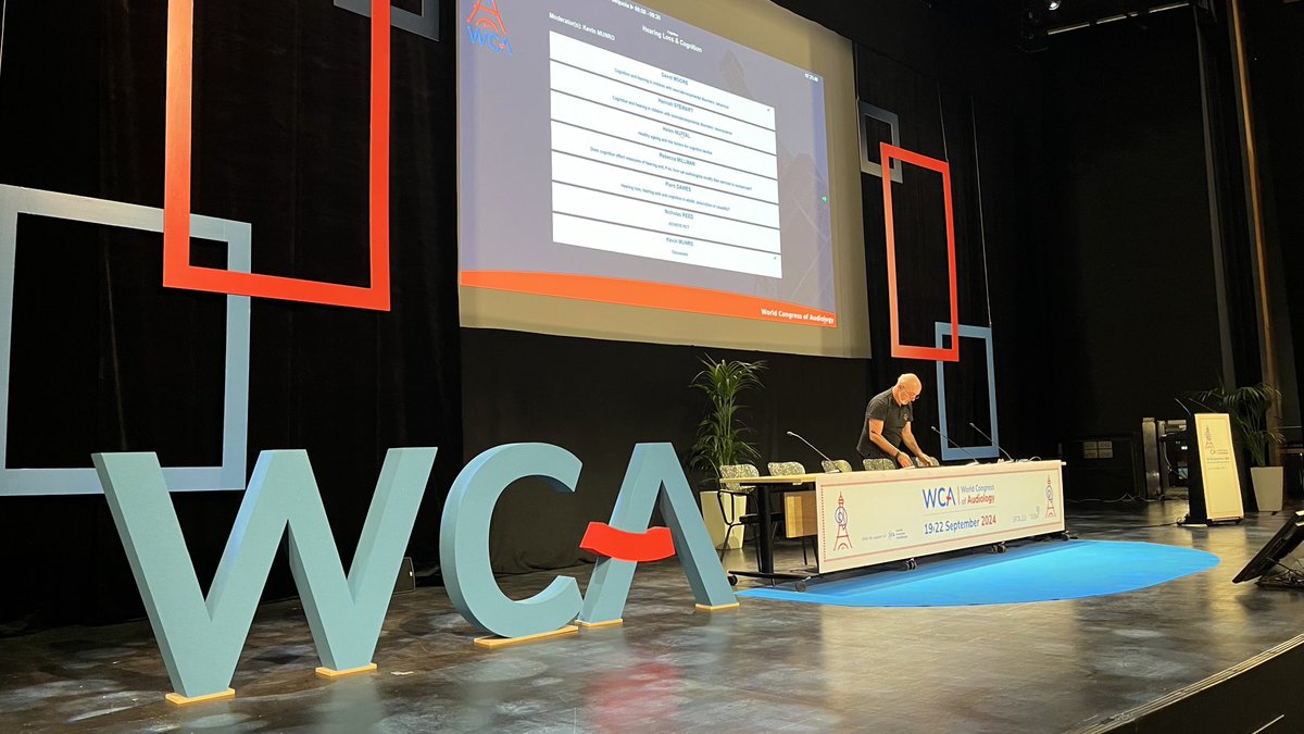 Ready and waiting for plenary session on “hearing and cognition” #WCA