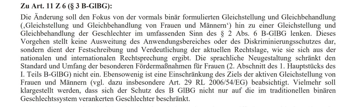 Wenn die ÖVP unabsichtlich den Diskriminierungsschutz ausgeweitet hat, steht in den Erläuterungen zum Gesetz ein Blödsinn, denn da steht WÖRTLICH das Gegenteil.