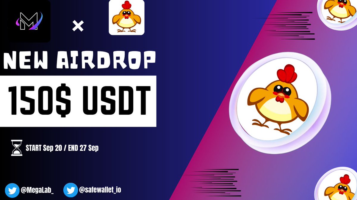 MegaLab_'s tweet image. 🥳  Pollolol x Mega Lab FCFS #Airdrop 

🏆 Prize Pool:- 150$ USDT  ( #FCFS )

✅ Follow @pollodotlol
✅ Like, RT &amp;amp; Tag 3 Friends
✅ Complete #Gleam ⤵️
gleam.io/As3Fn/pollodot…..

⏳Ends 27 Sep.
#Airdrops #Giveaway #ETH #Crypto #FCFS #Presale #usdt #Token #sol