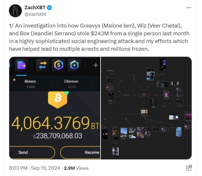 cryptowithnanc's tweet image. Feds nab Bitcoin bandits behind a $230M scam! 🚨💰 Lavish life of luxury cars, designer goods, and wild nights ends as justice catches up. 🔗⚖️

#CryptoCrime #Bitcoin #ScamBusted