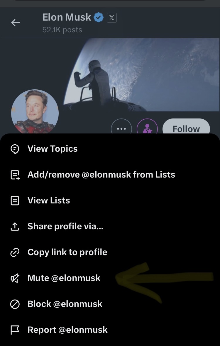 bloem_jesse's tweet image. Just mute that mo fo. It’s one of the first things I did. If everybody would just do that and stop rage retweeting him or even mentioning him his head will explode. 😂 #muteelon #MuteElonMusk