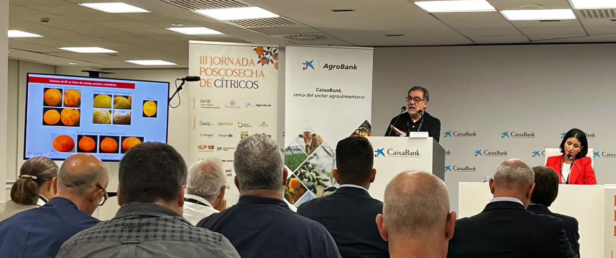 Encantado de participar en la III Jornada Postcosecha de Citricos y mostrar al sector resultados de nuestros trabajos. Gran organización de Postcosecha.com,  AgroBank e IVIA