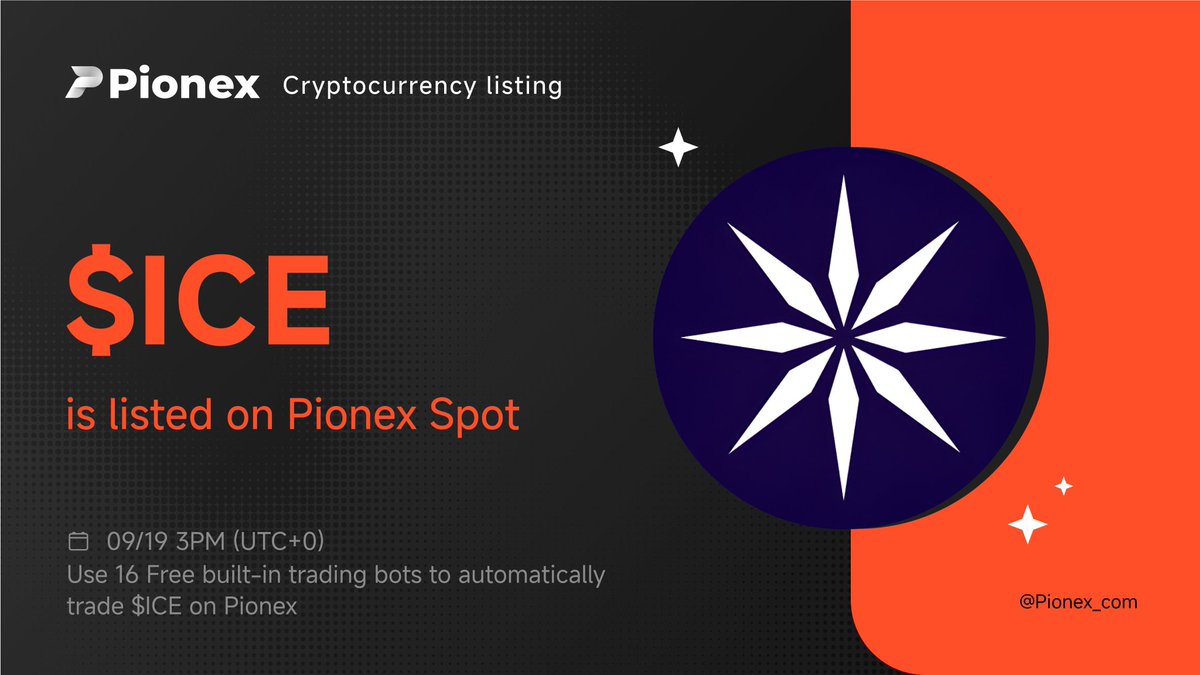 criptohug's tweet image. 🚀 #Pionex has listed @ice_blockchain $ICE and opened $ICE / $USDT trading.

⬇️Trade now
pionex.com/en/trade/ICE_U…

Ice projects are
sunwavestoken.com/@imytrohit

callfluent.io/@7097737905

sauces.world/@imytrohit

sealsend.email/@imytrohit

@ice_blockchain
@sunwaves_token @Sauces_World