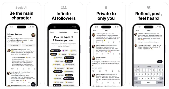 New App Lets You Interact With Millions of AI Bot Profiles: SocialAI will feed you social media-like responses from a wide range of AI bots. dlvr.it/TDSW9P via <a href="/socialmedia2day/">Social Media Today</a>