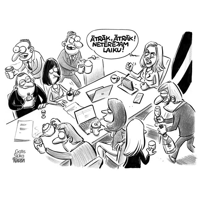 Saeimas opozīcijas deputāti prasījuši Ministru prezidentei <a href="/EvikaSilina/">Evika Siliņa 🇱🇻🇺🇦</a> skaidrot, vai valdības sēžu laikā tiek izmantots viesmīlis, kas pienes kafiju. Plašāk par tēmu un jautājumu par 🥂🍾🥃: lasi.lv/par-svarigo/ka… <a href="/lasilvportals/">LASI</a>