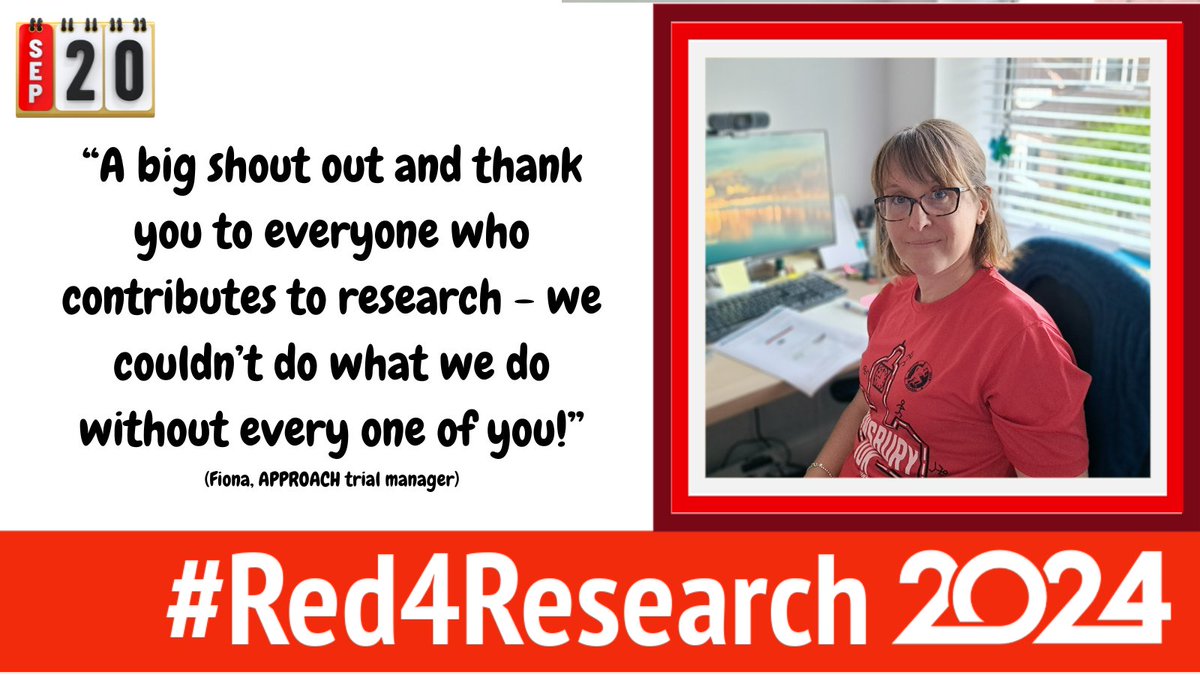 APPROACH RCT (@approachrct) on Twitter photo Today the <a href="/ApproachRCT/">APPROACH RCT</a> team are wearing #Red4Research to thank everyone who is participating, undertaking & supporting research. Together we can learn & innovate to improve outcomes for the future! ❤️❤️❤️ <a href="/DrFionaRKennedy/">Dr Fiona Kennedy</a> Today the <a href="/ApproachRCT/">APPROACH RCT</a> team are wearing #Red4Research to thank everyone who is participating, undertaking & supporting research. Together we can learn & innovate to improve outcomes for the future! ❤️❤️❤️ <a href="/DrFionaRKennedy/">Dr Fiona Kennedy</a>
