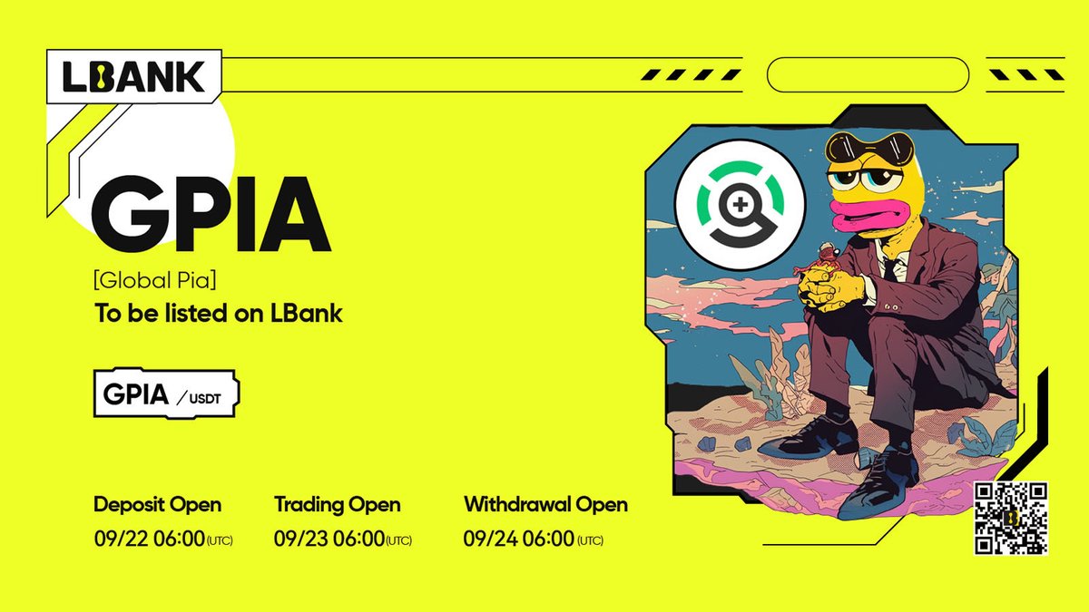 LBankUpdates's tweet photo. 🎉 New #listing
🌟 $GPIA (Global Pia) will be listed on LBank!@Global_Pia
Powered by Solana, #GPIA is set to revolutionize how you manage your health and well-being.
❤️ Details: https://t.co/pP0QXw54bK https://t.co/t3pNwLxJgD