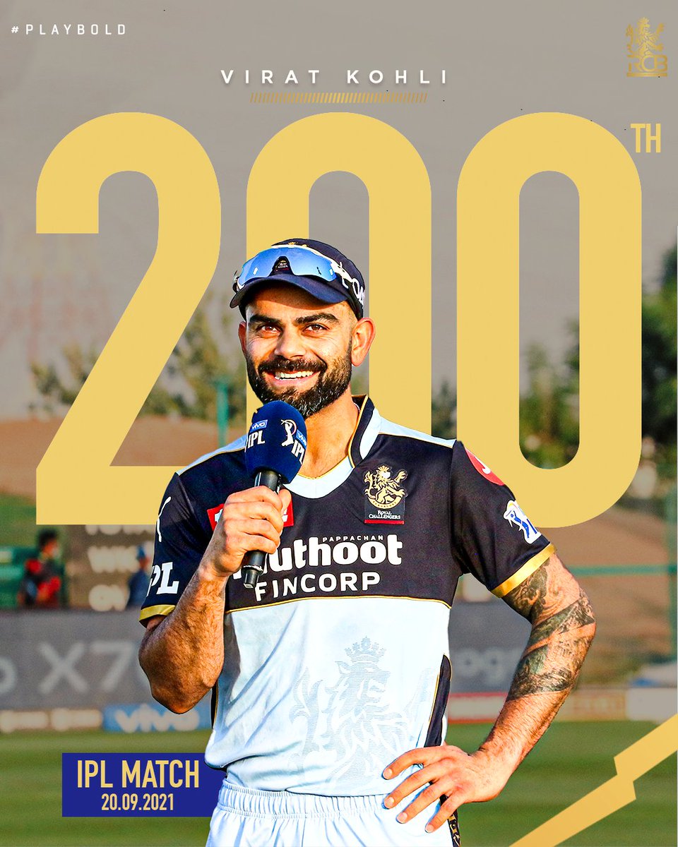 imVK0hlI_18's tweet photo. OnThisDay in 2021, VK broke yet another record by becoming the first player to feature in 2️⃣0️⃣0️⃣ matches for a single franchise in the #IPL.
#SurVir #PlayBold #OnThisDay #ViratKohli #16YearsOfViratKohli #GreatestofAllTime #CristianoRonaldo #MUFC #ManUtd #Mazraoui #FCBayern https://t.co/lWoUvS4Awh