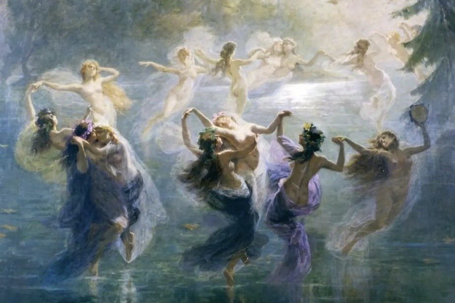 AcademiaAesthe1's tweet photo. Fire Dance (1889) by Joseph Tomanek - Le Villi (1906) by Giuliano Bartolomeo https://t.co/sqmjEysu2o