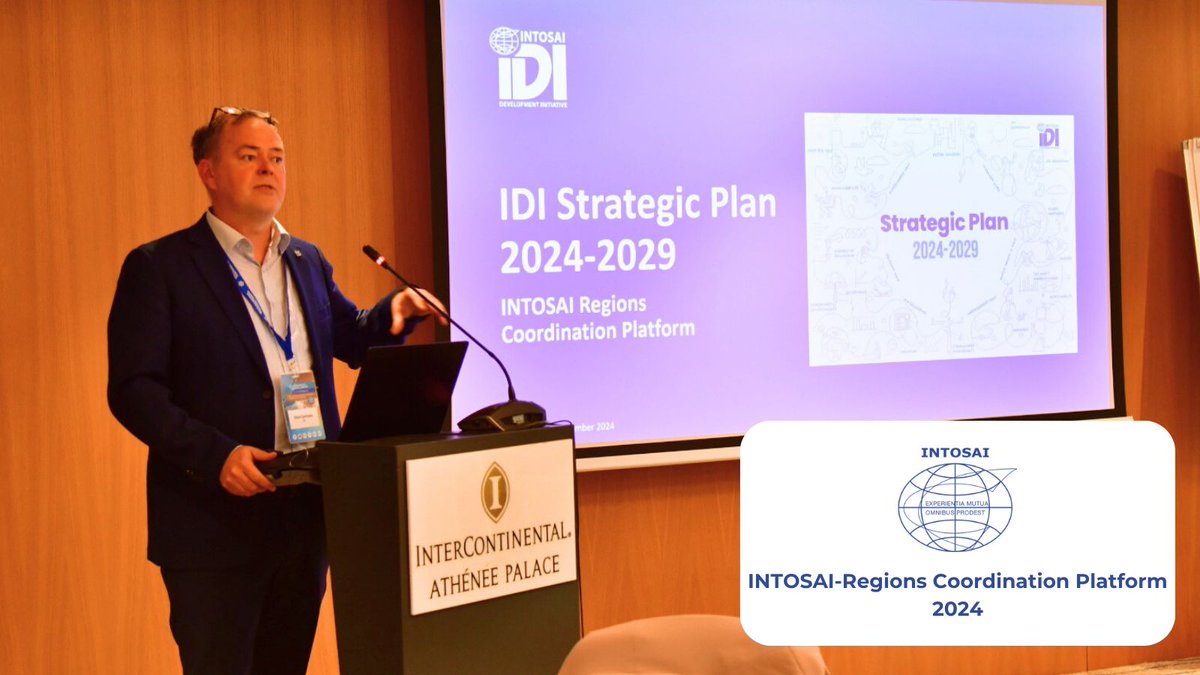 Director General Einar Gorrissen <a href="/INTOSAI_IDI/">INTOSAI Development Initiative</a> shared an overview of IDI's 2024-2029 #StrategicPlan w/ the INTOSAI Regional Coordination Platform. As a contributor to INTOSAI's #Capacitydevelopment #OperationalPlan, IDI aims to enhance capacities of #SAIs in developing countries.