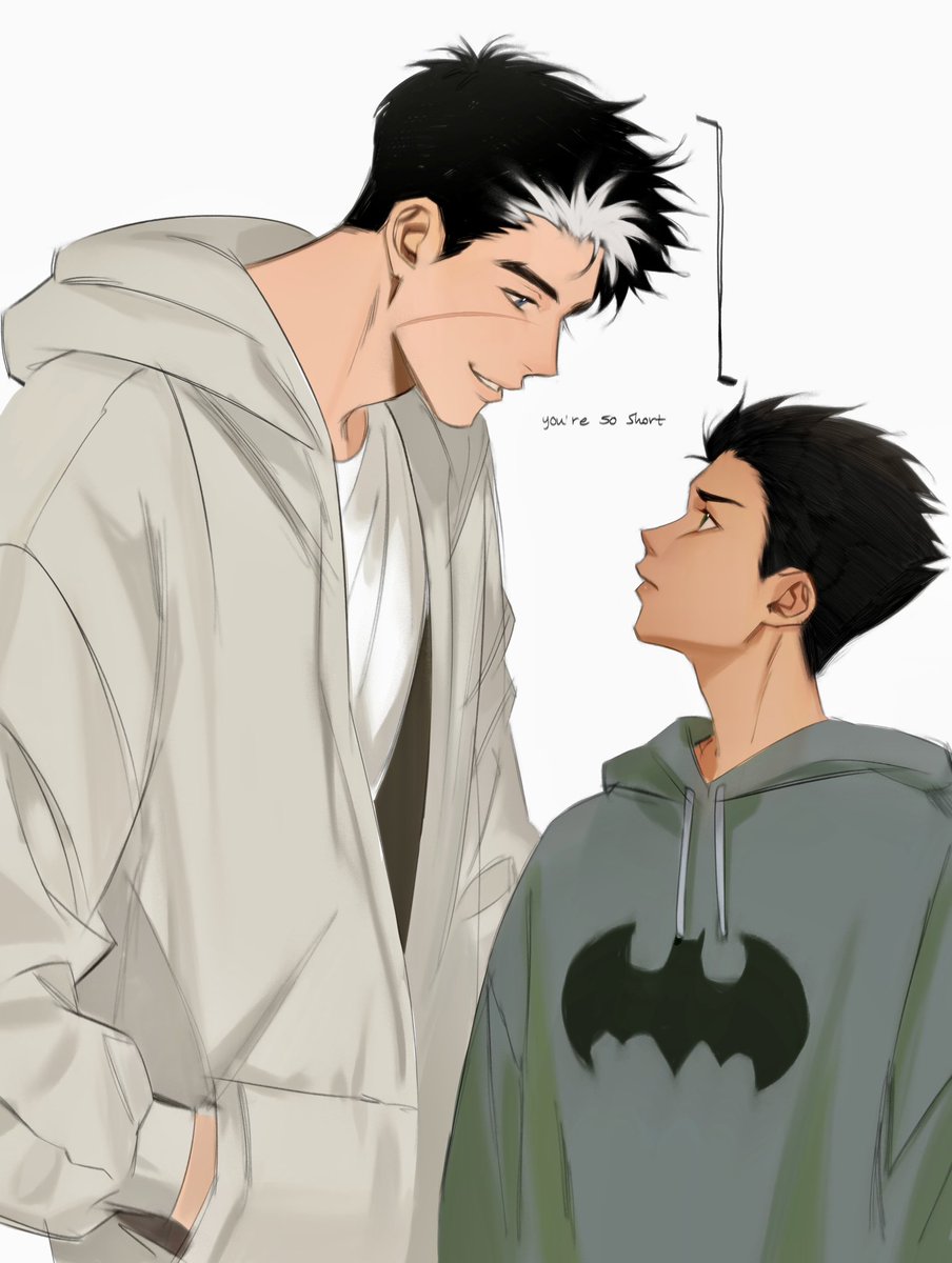 #batfam #jasontodd #DamianWayne 

Quick sketch of these two before bed 😔