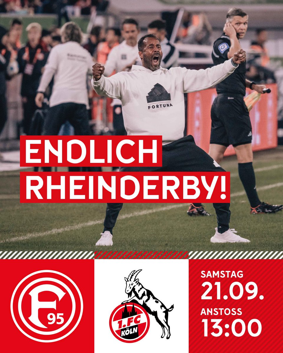 Morgen 👉🏻 13 Uhr 👉🏻 Derby 🏟️⚽️

#f95 | 🔴⚪️ | 🔜 #F95KOE