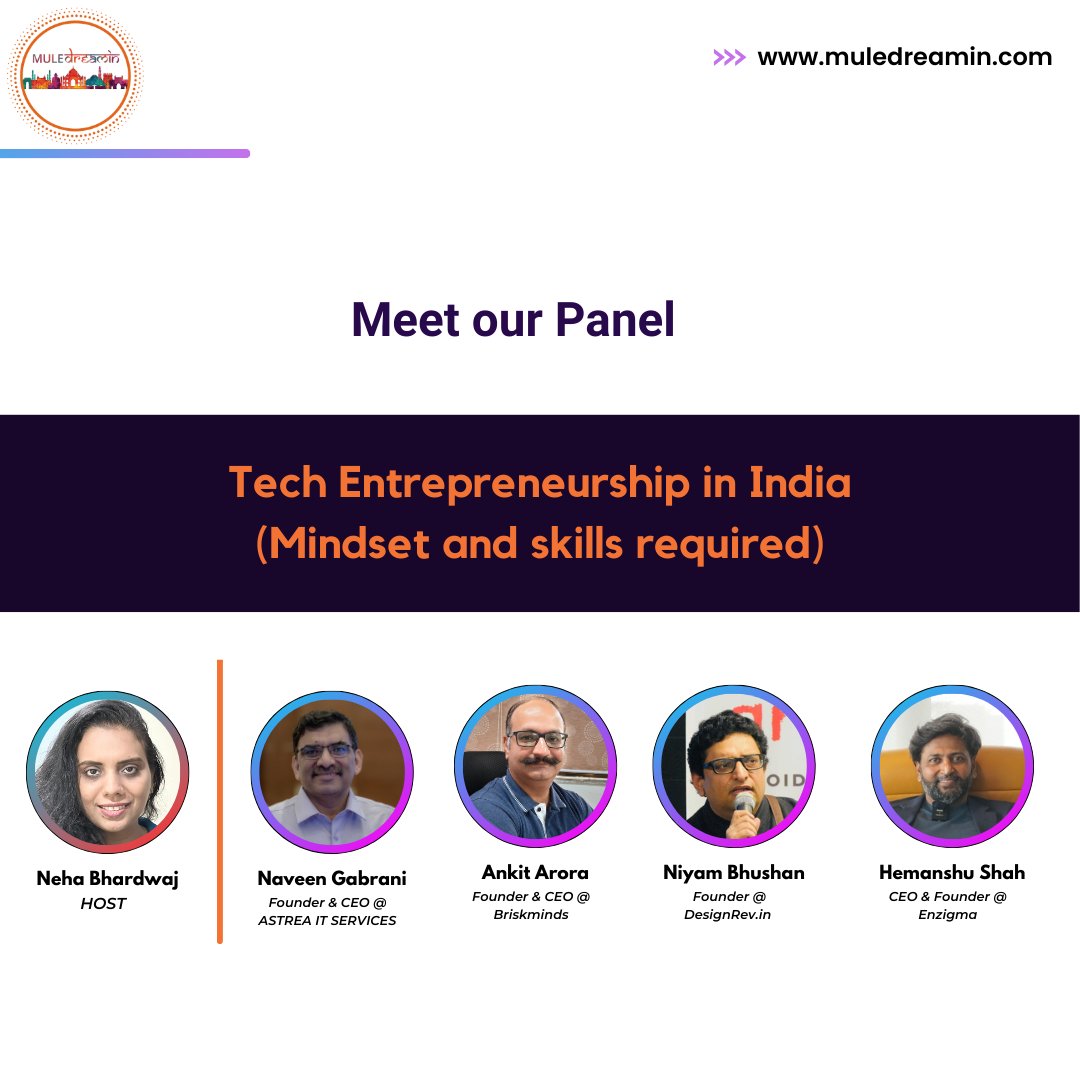 Mule Dreamin (@muledreamin) on Twitter photo Get ready to be inspired!
Meet the esteemed panelists joining our upcoming event:
<a href="/ngabrani/">Naveen Gabrani</a>
<a href="/forceguru/">Ankit Arora</a>
Niyam Bhushan
Hemanshu Shah
Hosted by Neha Bhardwaj, they'll share insights across various fields.
Don't miss out!
Register Now: muledreamin.com
#MuleDreamin Get ready to be inspired!
Meet the esteemed panelists joining our upcoming event:
<a href="/ngabrani/">Naveen Gabrani</a>
<a href="/forceguru/">Ankit Arora</a>
Niyam Bhushan
Hemanshu Shah
Hosted by Neha Bhardwaj, they'll share insights across various fields.
Don't miss out!
Register Now: muledreamin.com
#MuleDreamin