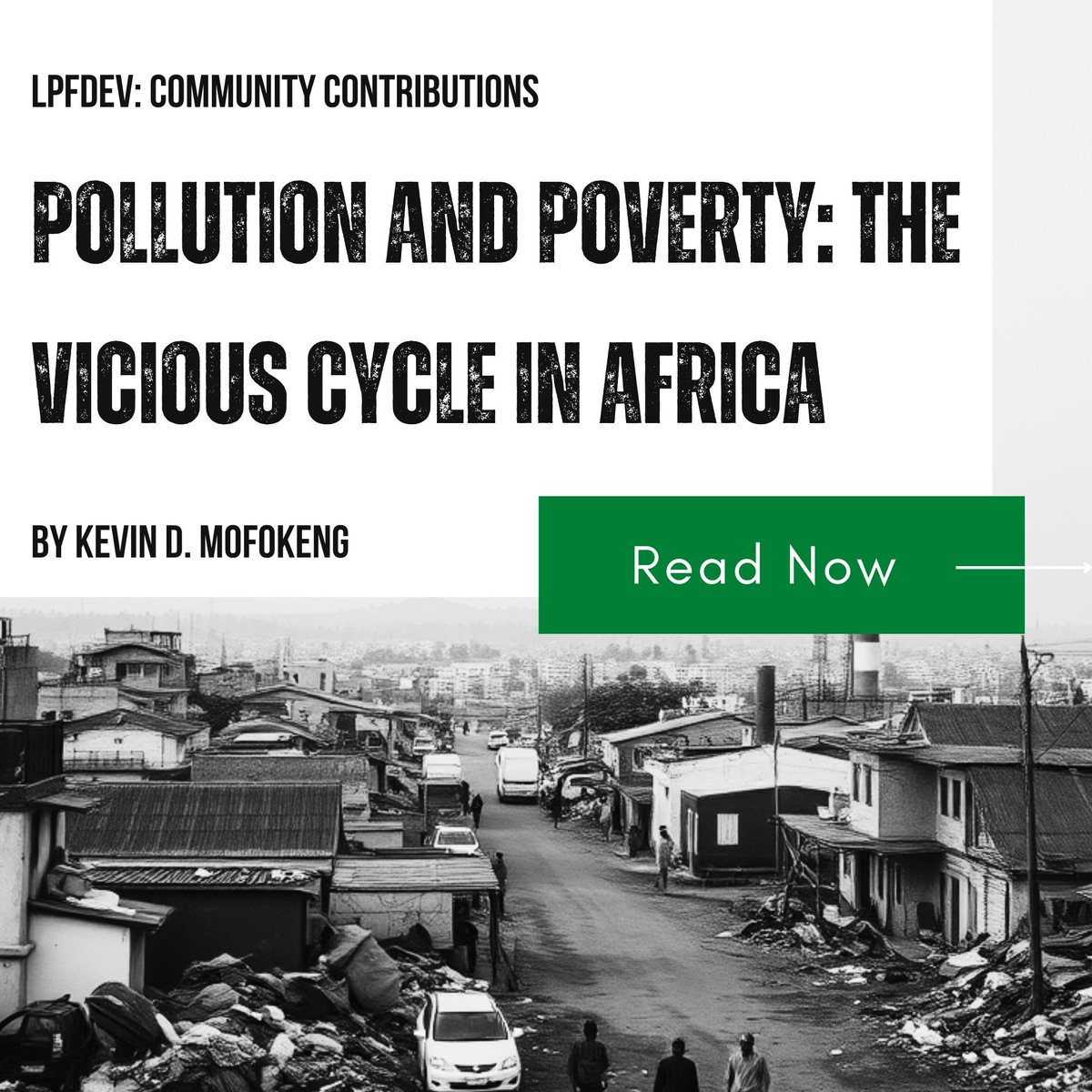 Mofokeng argues environmental pollution in Africa is a profound social injustice and represents a human rights issue, with premature deaths resulting from pollution across the continent, being higher than the global average. by <a href="/KevMofokeng/">Buti Blessed</a>