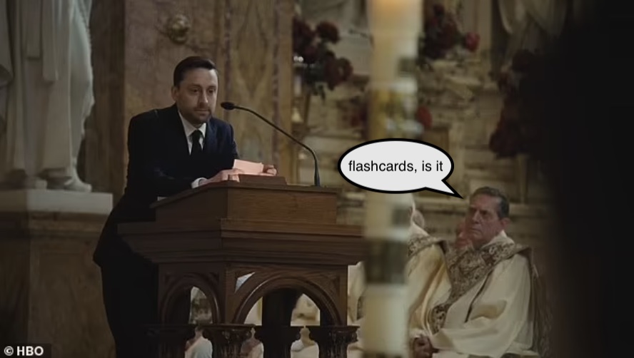 Where did it all go wrong for Roman Roy at his dad's funeral? Was it a maelstrom of repressed emotion? Or did he just use the wrong script format?

The Book Pitch Doctor's Surgery email #2 asks the question 'should I pitch from a script?'. Link here: mailchi.mp/f8ad6178adca/t…