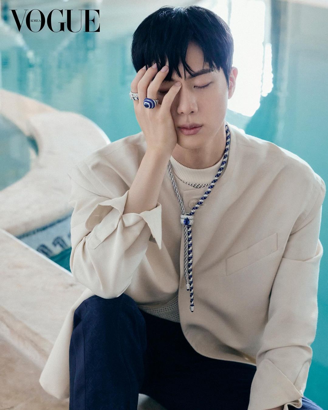 Oneily Vibe on X Jin of BTS amazes in Fred Jewelry for Vogue Korea. https t ulayrgy2qK X