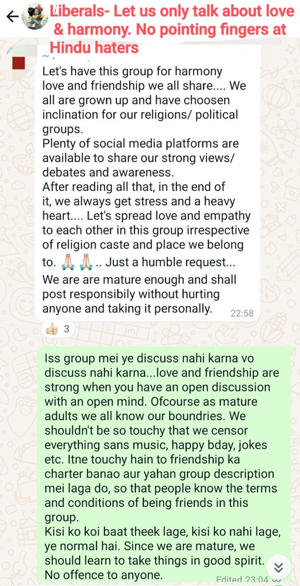 BharatAatmaj's tweet photo. I'm part of my College batch WhatsApp group with only 1 Muslim member. Yesterday I posted a message there about the Tirupati prasad with beef incident. Only Hindus in that group had issues with that message. Do check!
#TirupatiLaddu #TirumalaLaddu #TirupatiControversy #Tiru https://t.co/ATiSiEQVYy