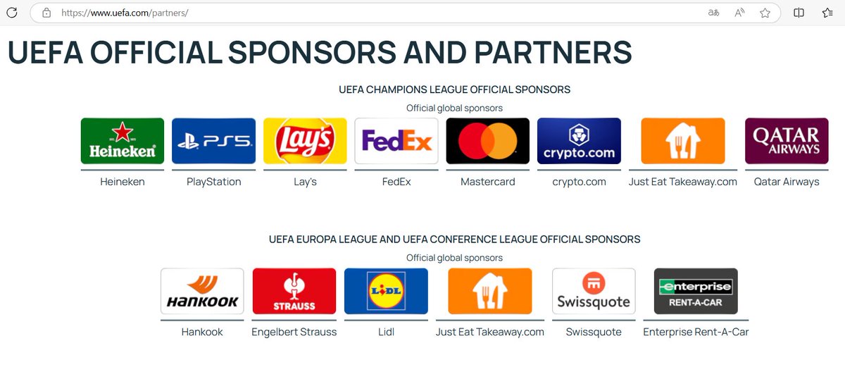 UEFA Şampiyonlar Ligi, Avrupa Ligi ve Konferans Ligi yayın haklarını elinde bulunduran TRT, yasadışı bahis reklamı yapmaktadır. UEFA'nın bu organizasyonlardaki sponsor ve partnerleri arasında bahis sitesi bulunmamaktadır. <a href="/alihaydarfirat/">Dr. Ali Haydar Fırat</a> <a href="/EbruBaki/">Ebru Baki</a> <a href="/muratceliktv/">Murat Çelik 🦅</a> <a href="/szctelevizyonu/">SÖZCÜ Televizyonu</a>