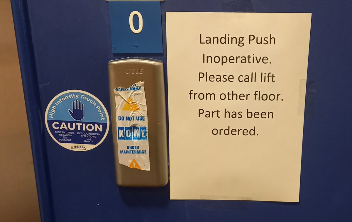 Landing push inoperative???
Oh ... button broken.