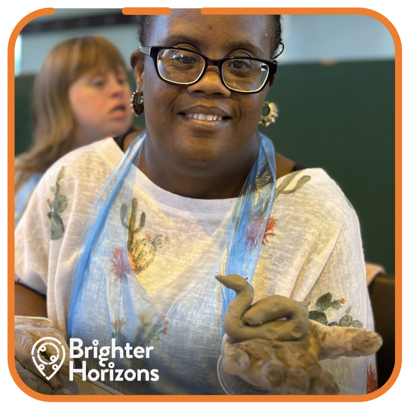 We love getting our hands dirty with clay. Not only does in enable non-verbal self-expression, it’s super tactile too, helping us to alleviate stress and self-soothe anxiety.

#brighterhorizons #brighterhorizonsdaycentre #brighterhorizonslewisham #brighterhorizonsdownham