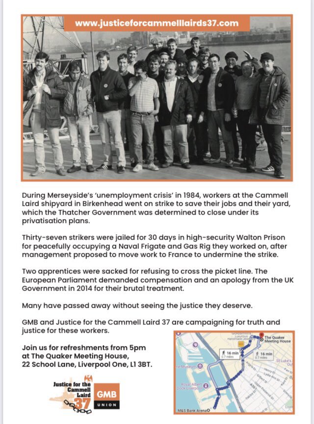 neilsmithgmb (@neilsmithgmb) on Twitter photo Feel free to join us in #Liverpool Mon 23 Sept to show Solidarity with the Cammell Laird 37 - a working class campaign which is not going away ! #JobsNotJail @GMB_union_NWI <a href="/sibby_gav/">Gavin Sibthorpe</a> <a href="/deniseNWI/">Denise Walker</a> <a href="/GMBGarySmith/">Gary Smith</a> <a href="/MetroMayorSteve/">Steve Rotheram</a> <a href="/LiamThorpECHO/">Liam Thorp</a> Feel free to join us in #Liverpool Mon 23 Sept to show Solidarity with the Cammell Laird 37 - a working class campaign which is not going away ! #JobsNotJail @GMB_union_NWI <a href="/sibby_gav/">Gavin Sibthorpe</a> <a href="/deniseNWI/">Denise Walker</a> <a href="/GMBGarySmith/">Gary Smith</a> <a href="/MetroMayorSteve/">Steve Rotheram</a> <a href="/LiamThorpECHO/">Liam Thorp</a>